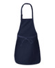 Q-Tees Q4350 Full-Length Apron With 2 Pockets | Navy